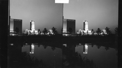 General Motors at Night. Century of Progress, 1933