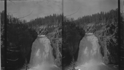 The Upper Falls (112 ft.) of the Yellowstone. (Right with neg.)