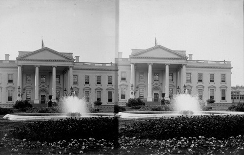 Executive Mansion from the fountain, Washington D.C