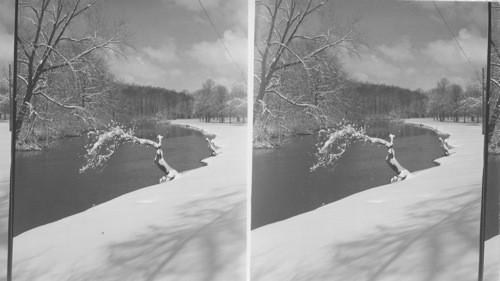 Winter Scene - Apr. 9, 1957. Cussewago Creek. Near Meadville, Pa