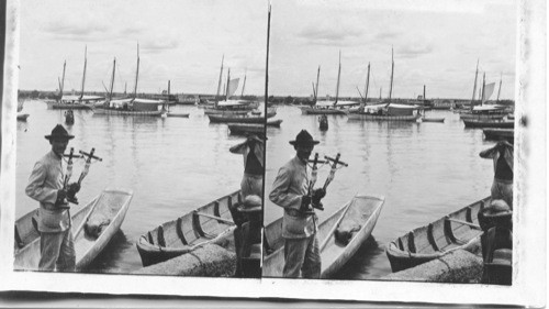 Typical scene on Lake Maracaibo. Venezuela