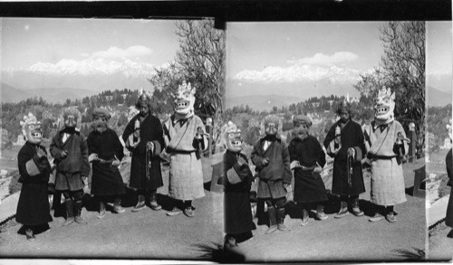 Tibetan Devil Dancers, Who Guarantee to Drive away the Evil One, Darjeeling, India