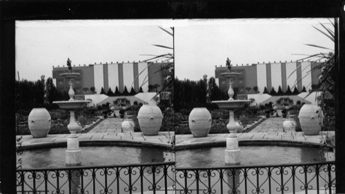 Italian Gardens and Horticulture Bldg., Horticulture Exhibit, A Century of Progress, Chicago, 1933