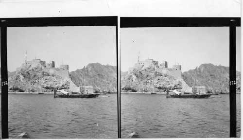 172 Old Portuguese fortress (reconstructed) near entrance to Mascat, Persian Gulf