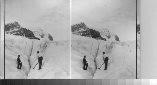 Along Banff - Jasper Highway - Athabosca Galcier - Ice is chopped each day for cooling food at chalet. Canada