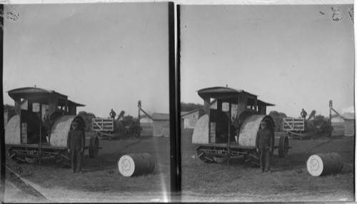 International tractor and threshing machine, Brandon, Man