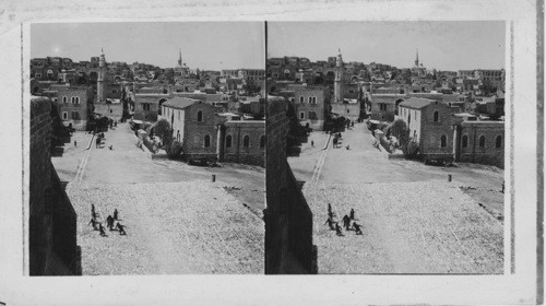 Bethlehem from the Church of Natvity. Palestine