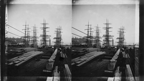 A Large Ship Mast in the Square Being Shipped [?] Mills, Washington. Discarded 5/23/30