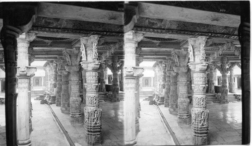 Colonnade along So. Side Central Shrine- Adeser Bhagwan - Dilwarra. India