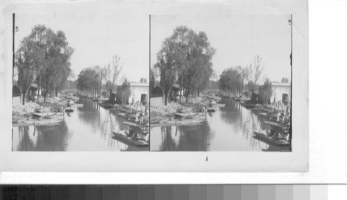 View Down the La Viga Canal in Mexico