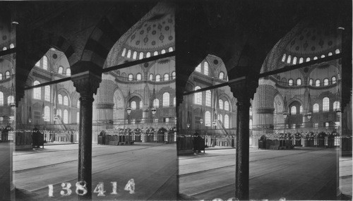 Interior of Mosque of Sultan Ahmed. Turkey