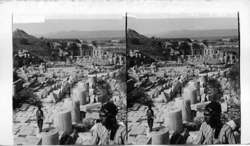 In Splendid Ephesus; looking from theatre terrace to “library”. Ephesus. Bibical Asia Minor