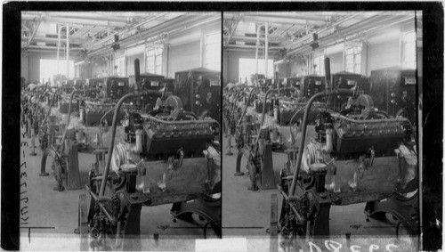 Motor Testing Room in an Automobile Plant, Detroit, Mich