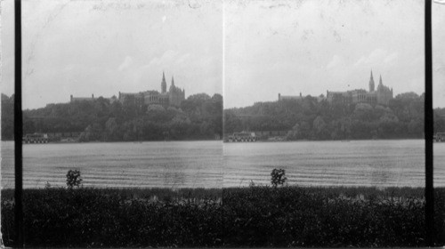 Looking north across the Potomac to Georgetown University. Wash., D.C