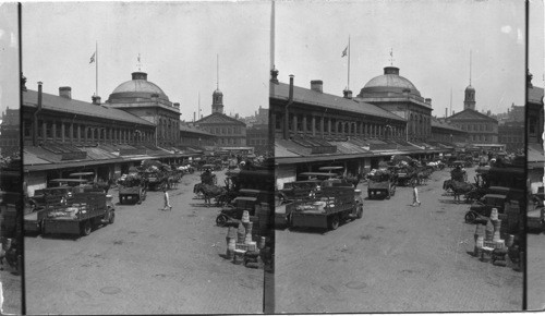 Quincy Market, Faneuil Hall in distance