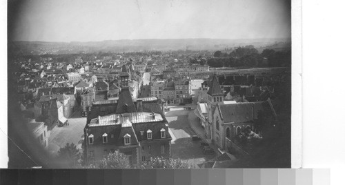 Chateau - Thierry. France. Looking south from the ramparts of the chateau. #10 July service, 1932 #408-1200 tour