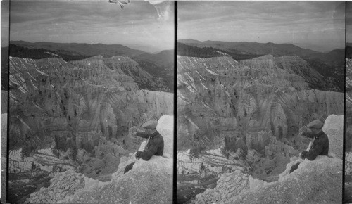 Looking down into Cedar Breaks from Point Perfection. Utah