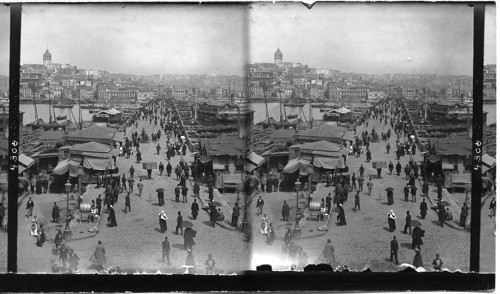 The New Outer Bridge and Galata from Stamboul, Constantinople