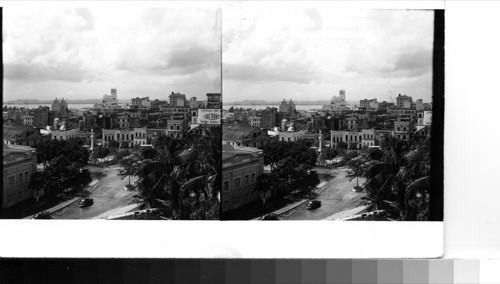 San Juan: Looking over the downtown city toward the harbor. The twin-center is the post office