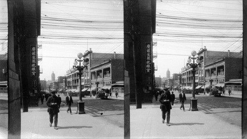 Pender Street, Chinatown in Vancouver, B.C. said to be one of the largest Chinatowns of the west coast