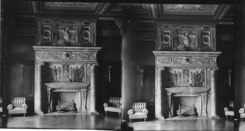 North Mantel Panel in Representative's Reading Room. Congressional Library, Washington D.C. For description - see Rider's Washington. page 382