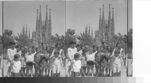 Children of Catalan, the Sagrada Familia, Barcelona