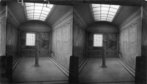 Cubiculum of the Villa Boscoreale, Italy After Uncovering Window. New York Metropolitan Museum of Art. New York City, N.Y