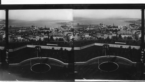 General view of Quebec and the St. Lawrence River from Parliament ...