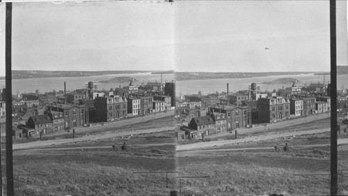 Panorama from Citadel towards S.E. showing George Island on right. Halifax