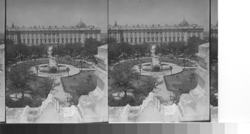 Royal palace and grounds. Madrid, Spain