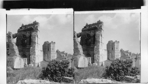 Picturesque Splendor of Roman Walls 1500 years Old - Constantinople, Turkey