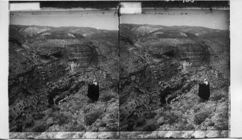 Marvelous Gorge of Brook Cherith and Elijah Convent, Judea, Palestine