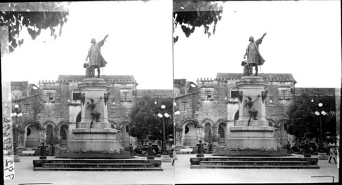 The Statue of Columbus, Ciudad Trujillo. The Dominican Republic