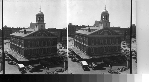 Faneuil Hall, West from Quincy Mkt. Boston, Mass