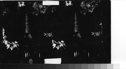 Eiffel Tower illuminated, Paris, France. Eye - training