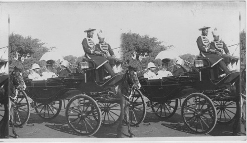 Prince of Wales. India. H. R. H. Leaving Sule Dagon Pagoda Wharf after Municipal Address, for Gov’t House. Rangoon