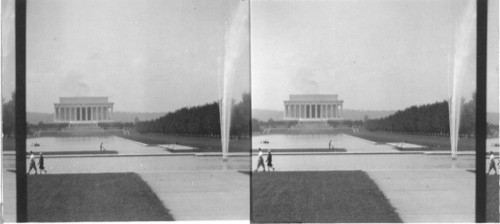 To the Lincoln Memorial and Rainbow Fountain. Wash., D.C