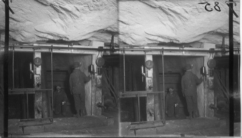 Station at 23rd level, 2800 ft. underground, Creighton Mine, Ont