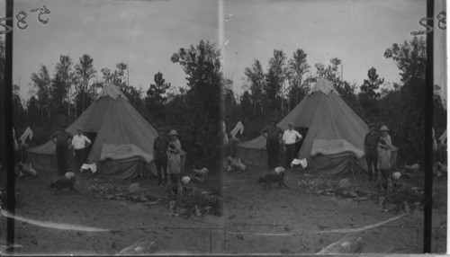 Camp Scenes at Meshan Falls, French River, Ont