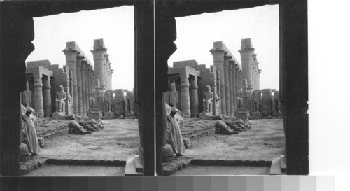 Luxor Temple seen from the chapel of Thutmosis. Third - [the room dedicated to Amun]. Luxor, Egypt