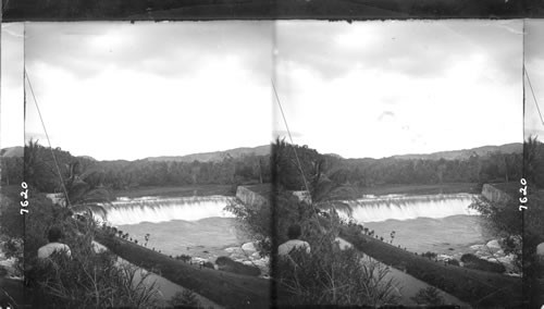 The dam on the Rio Cabre, near Spanish Town, for irrigation of banana plantation, Jamaica