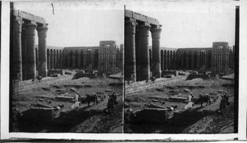 The Most Beautiful Colonnade in Egypt - S. across a Temple Court at Luxor, Egypt