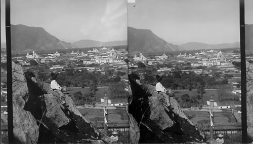 Orizaba amidst fertile plains and gigantic mountains. Mexico