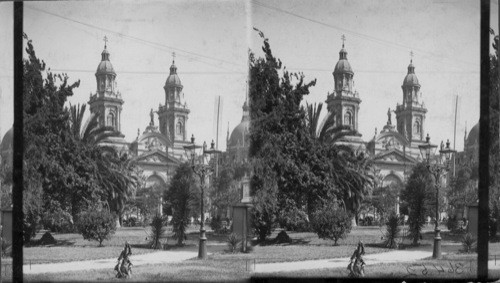 Cathedral & Plaza Santiago, Chile, So. America