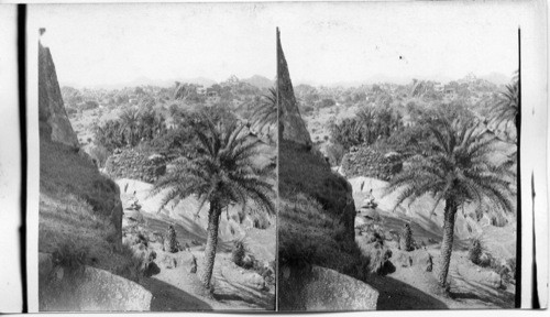 South toward Mt. Abu from Dilwarra Temples. India