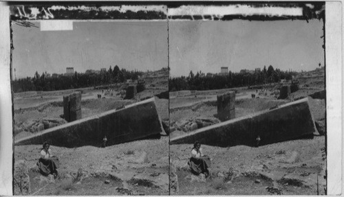 Great stone in the quarry. Baalbek, Syria