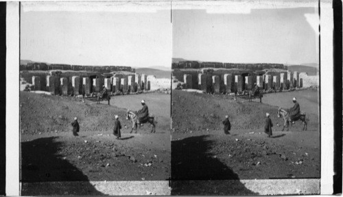 The Temple of Sethos I - View S. W. to the Dismantled Front, Abydos, Egypt