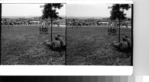 Winging Home from Europe, airplane transporting Gen. Eisenhower landing in Washington D.C