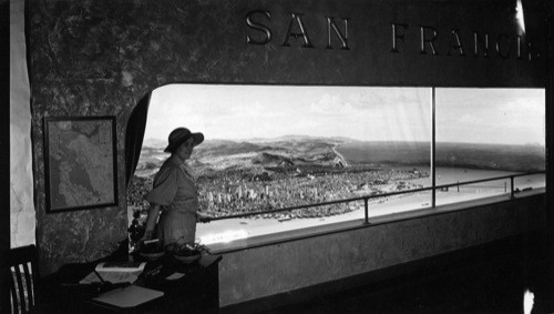 California Exhibit, A Century of Progress, 1933. [Aerial of San Francisco and surrounding hills.]