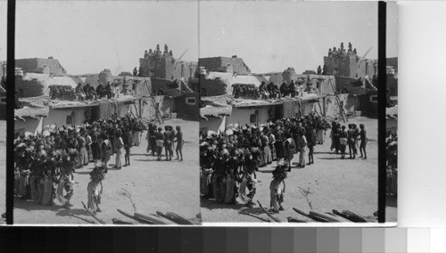 The Kachina Dance to the Rain-gods - Hopi Indians at Shonghopavi, Arizona